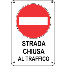 strada chiusa al traffico